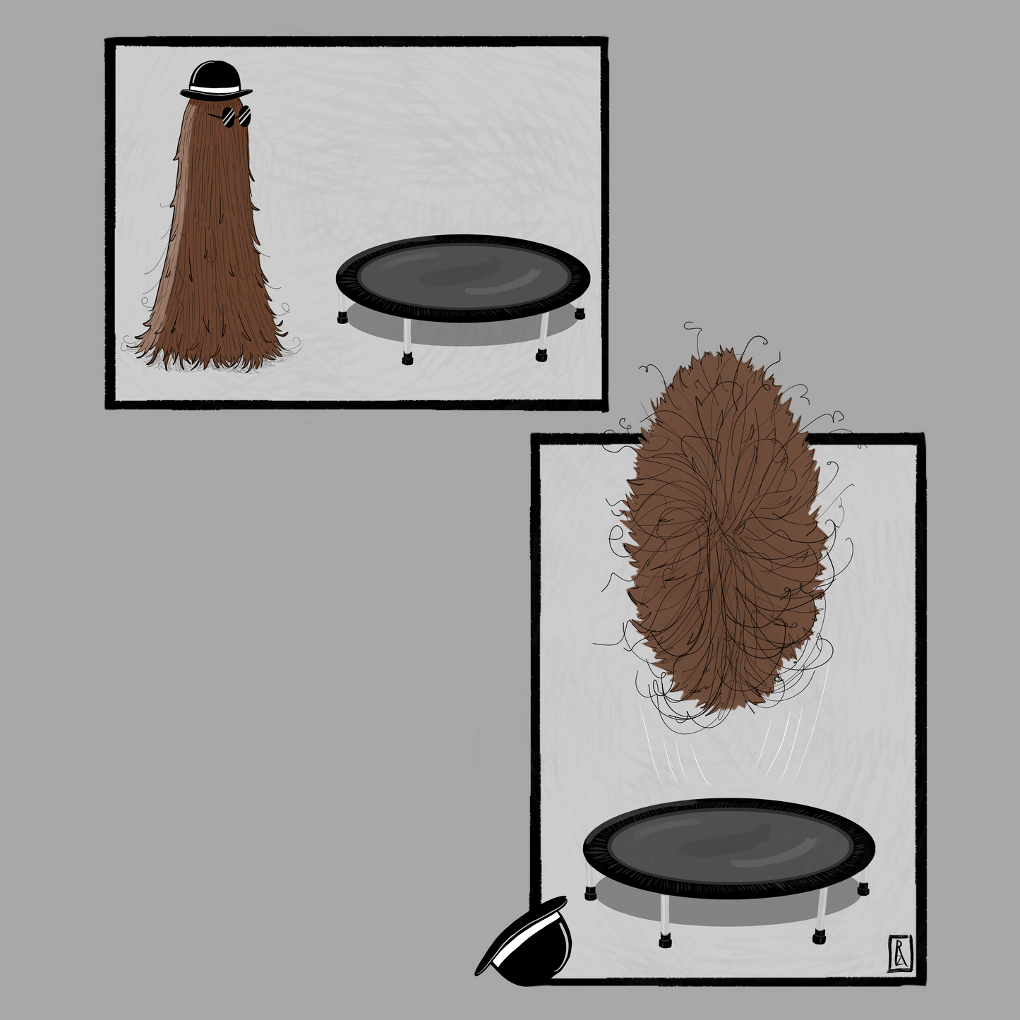 Messy Hair, Don't Care Print