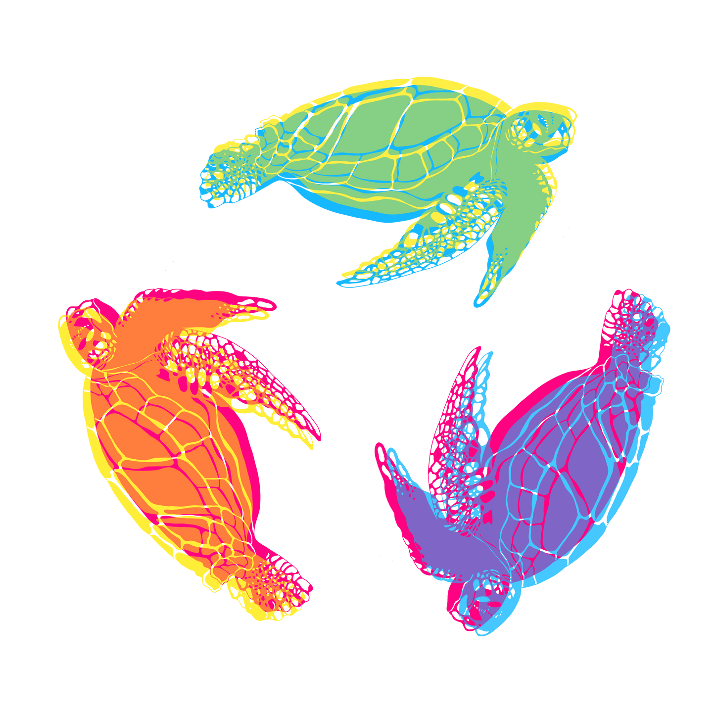 Sea Turtle in Color - Eco Tote Bag