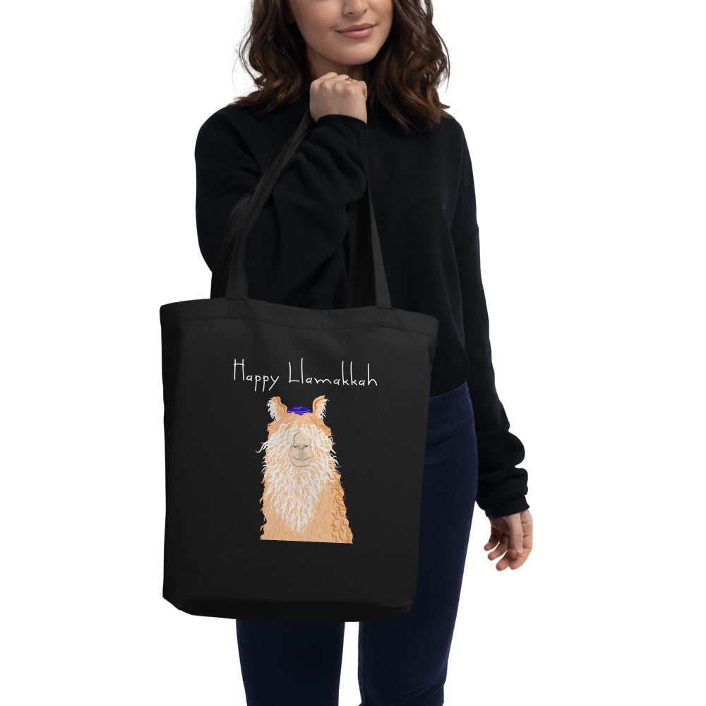 Happy Llamakkah Eco Tote Bag