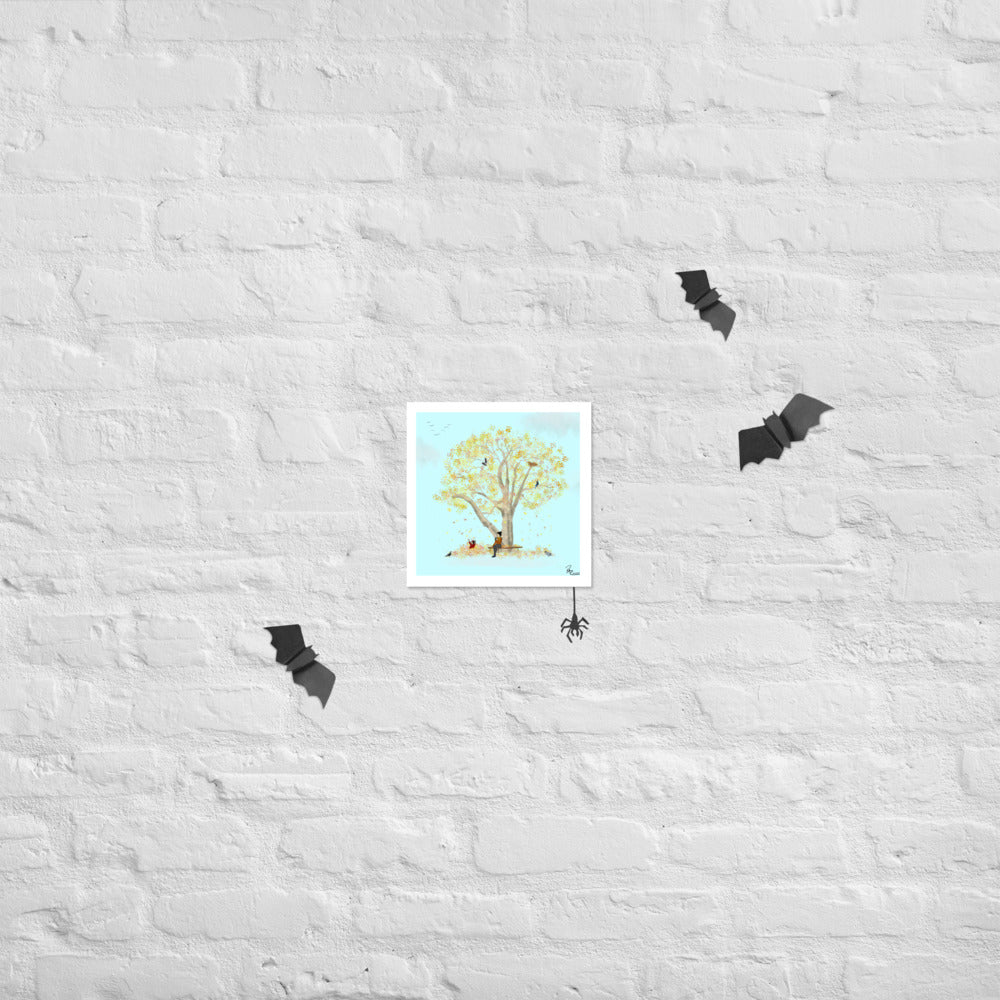 Park Tree in Autumn Print