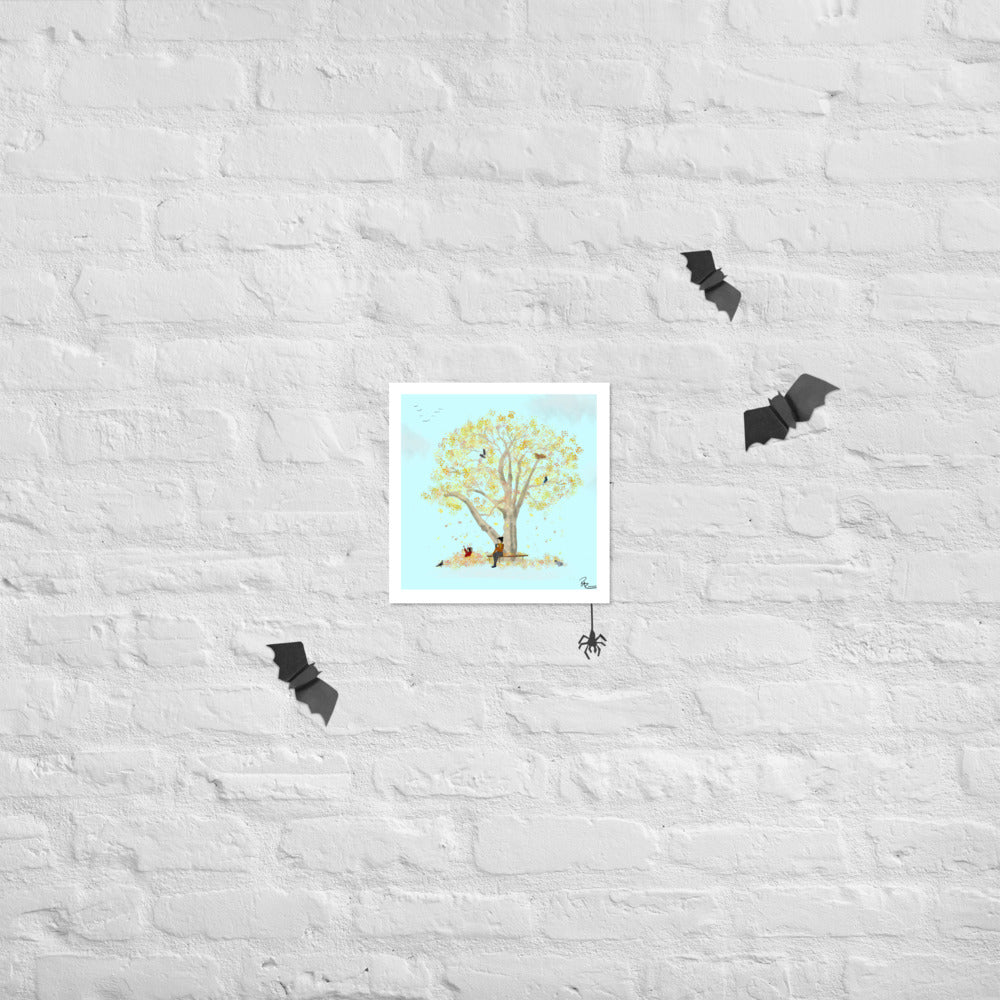 Park Tree in Autumn Print