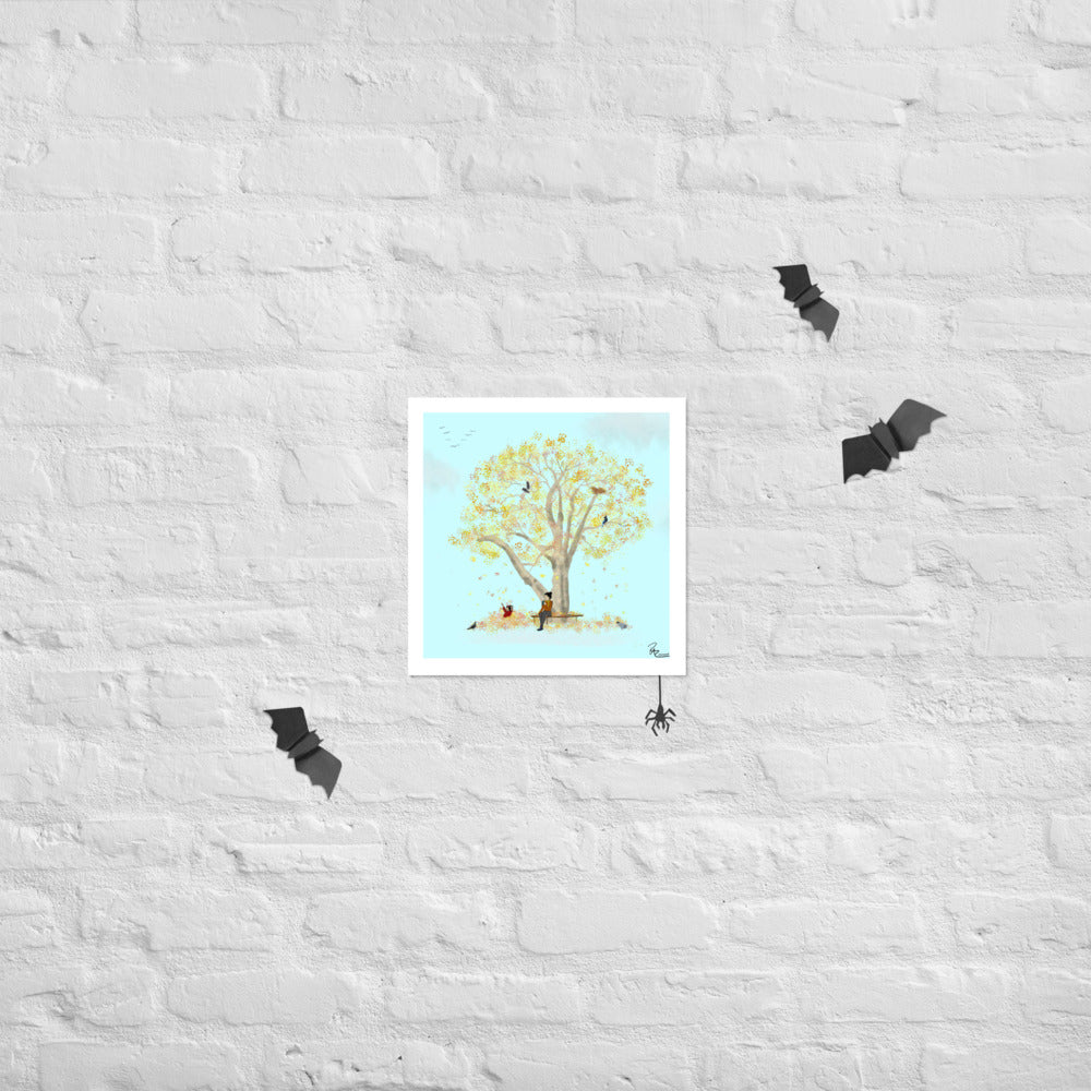 Park Tree in Autumn Print