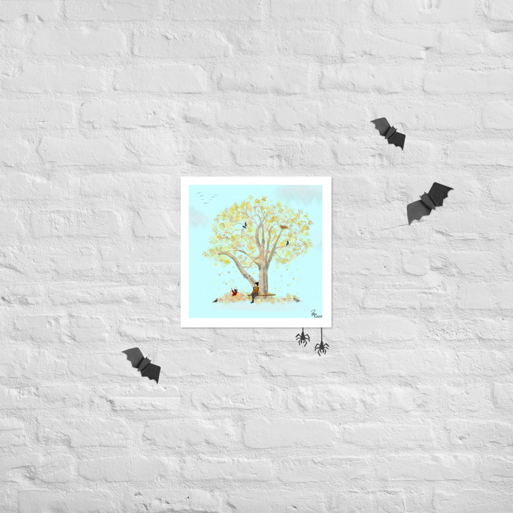 Park Tree in Autumn Print