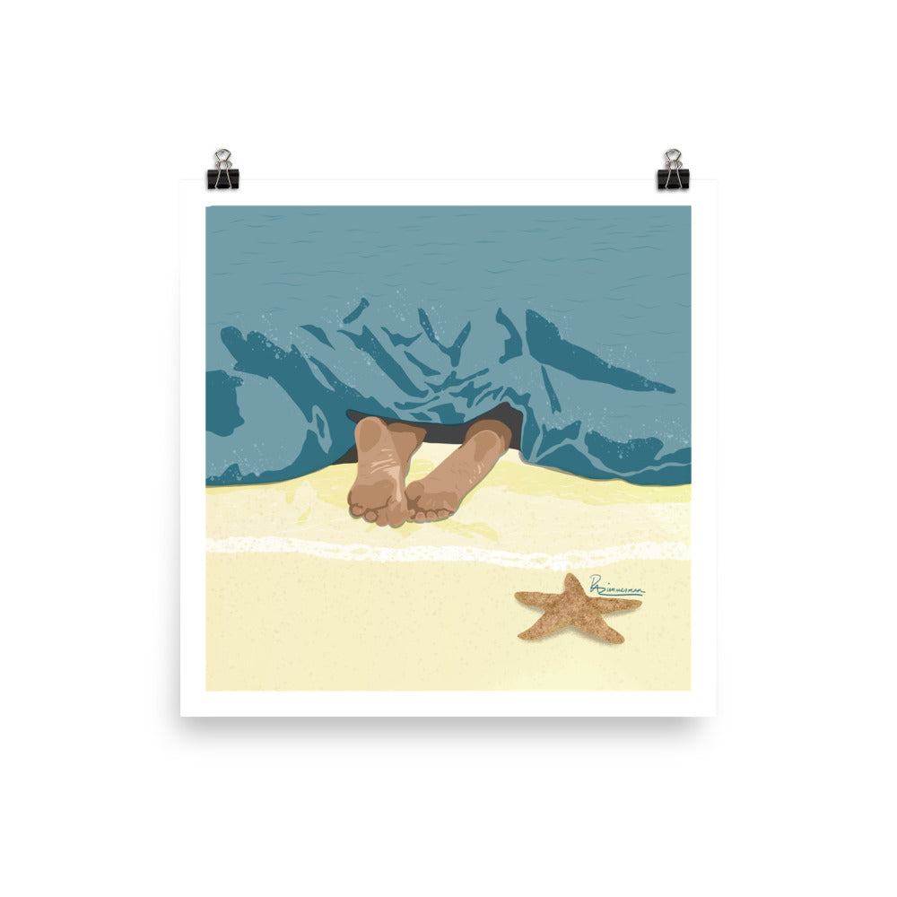 Crash in the Sea Print