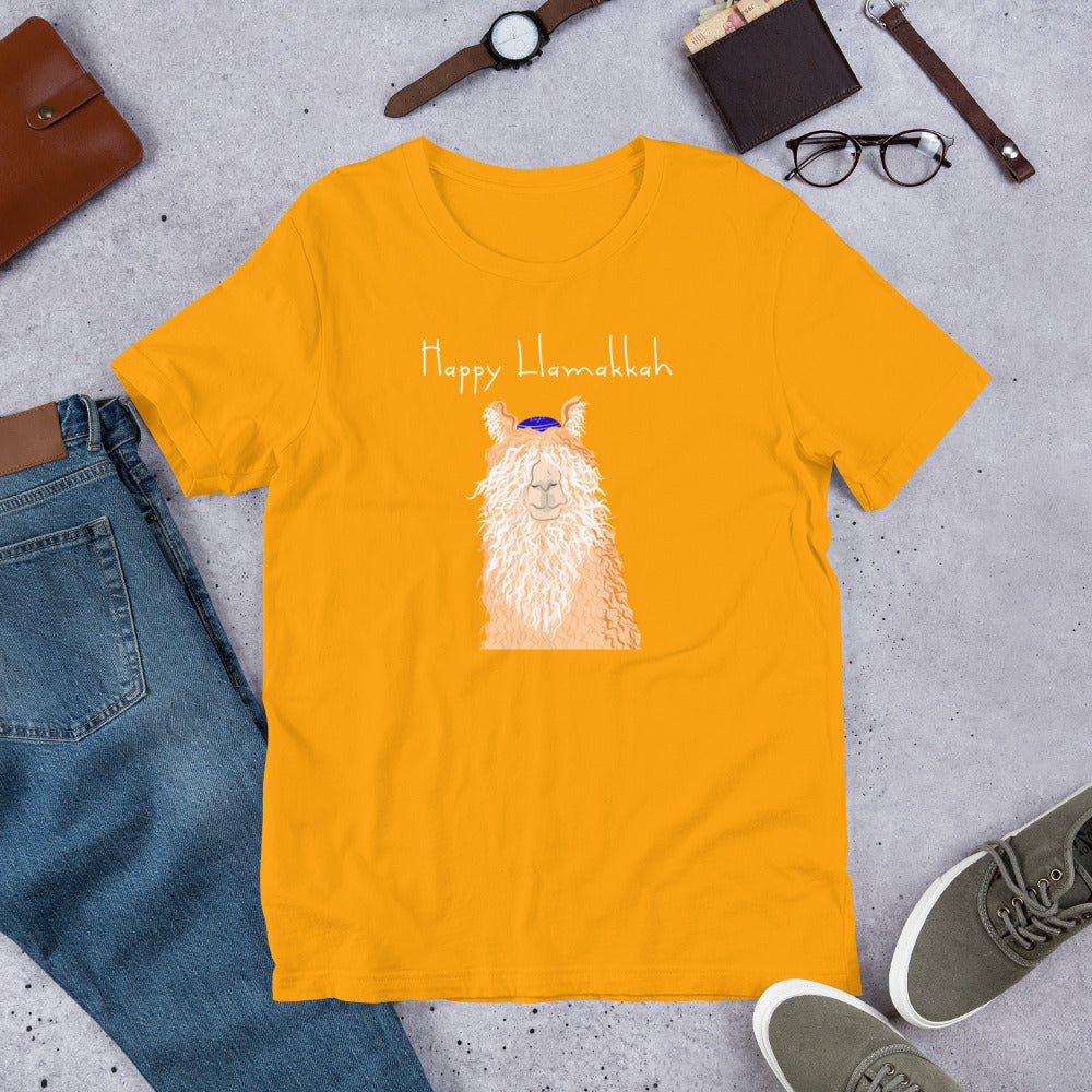 Happy Llamakkah Unisex T-Shirt