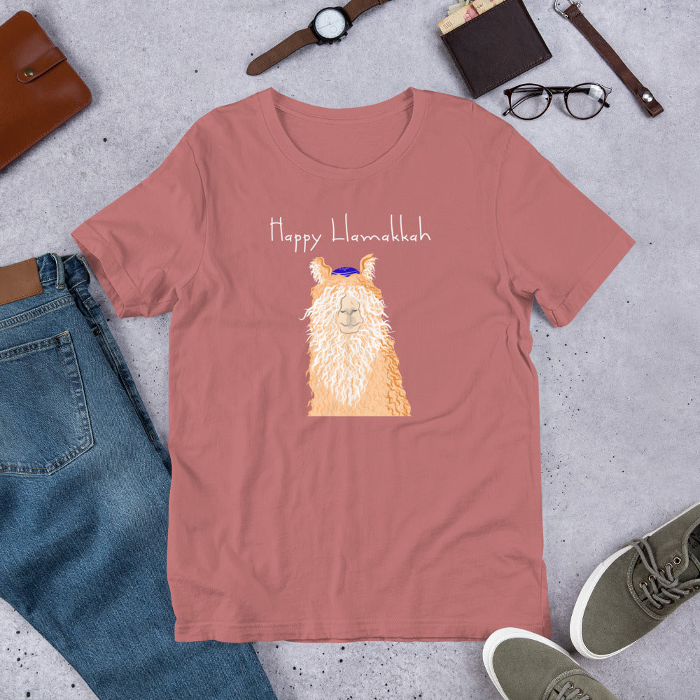 Happy Llamakkah Unisex T-Shirt