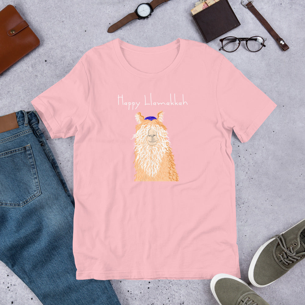 Happy Llamakkah Unisex T-Shirt