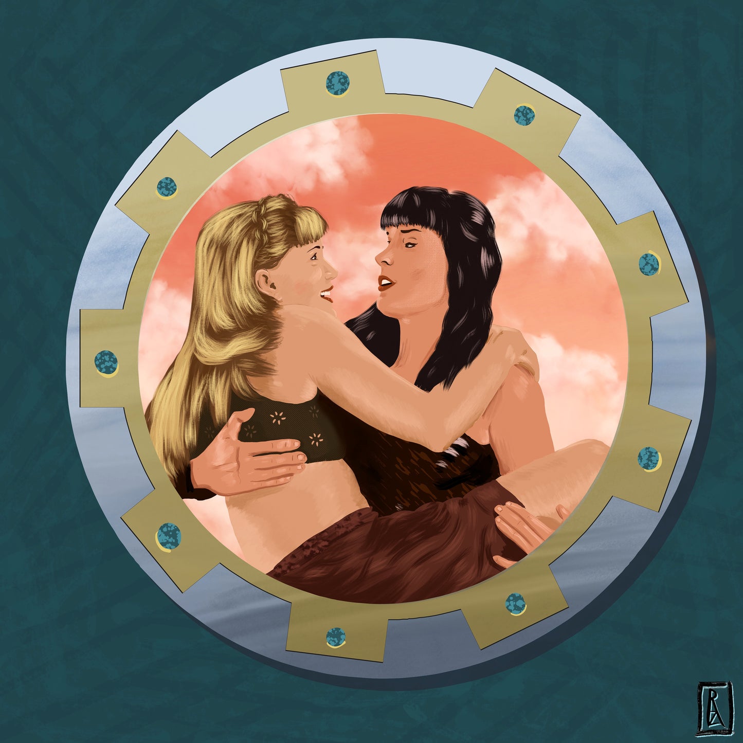 Xena and Gabrielle Print