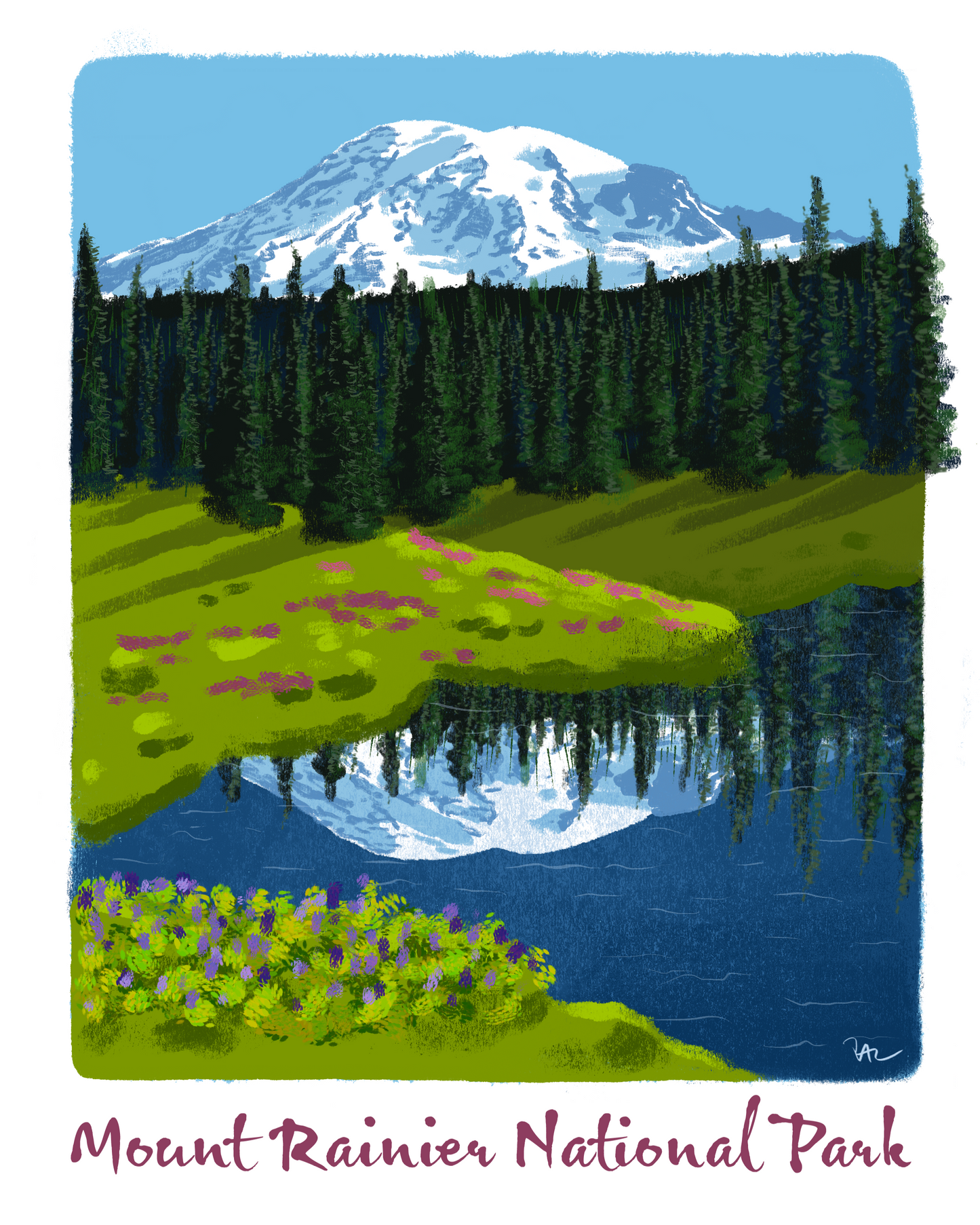 Mount Rainier Postcard