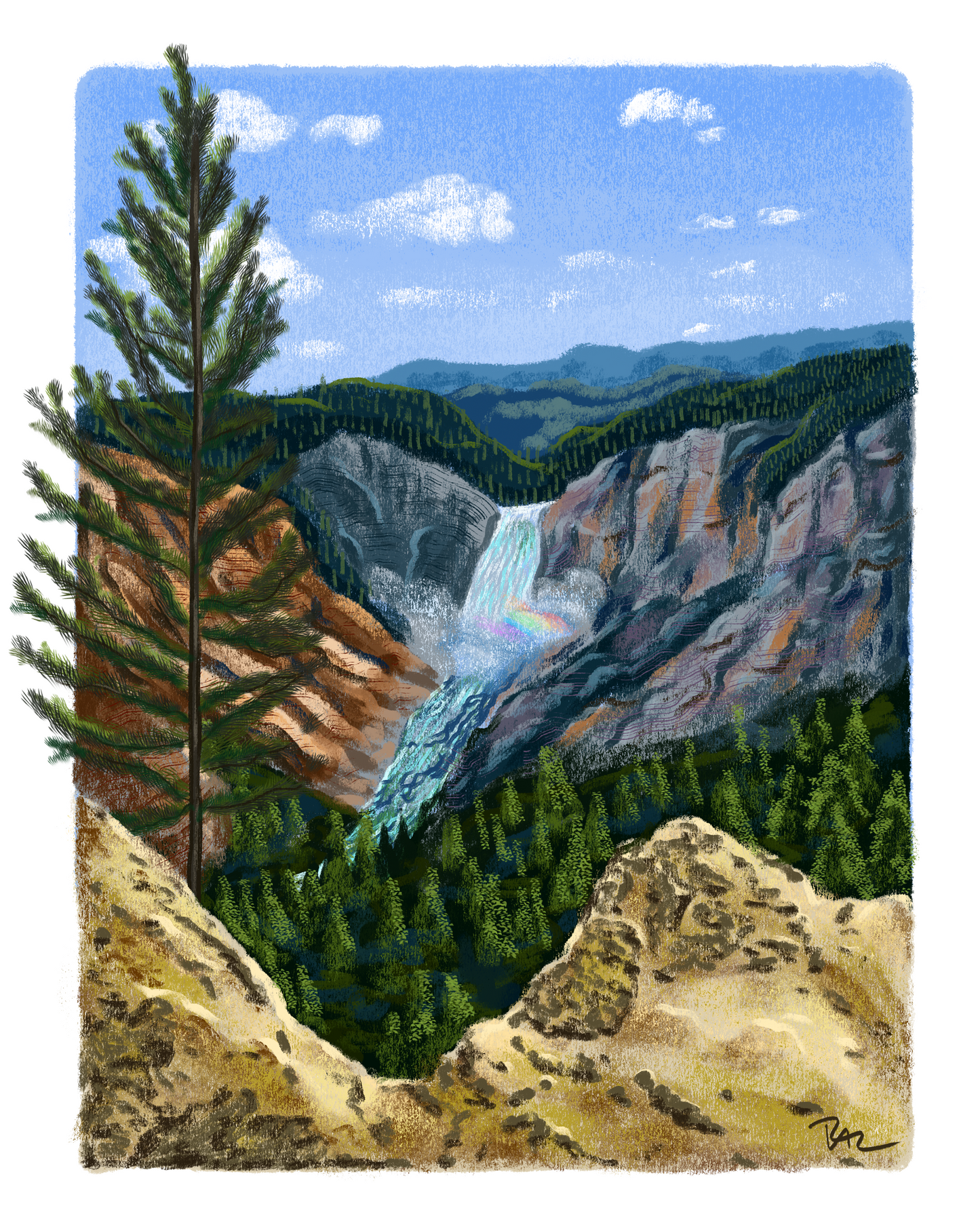 Yellowstone Postcard