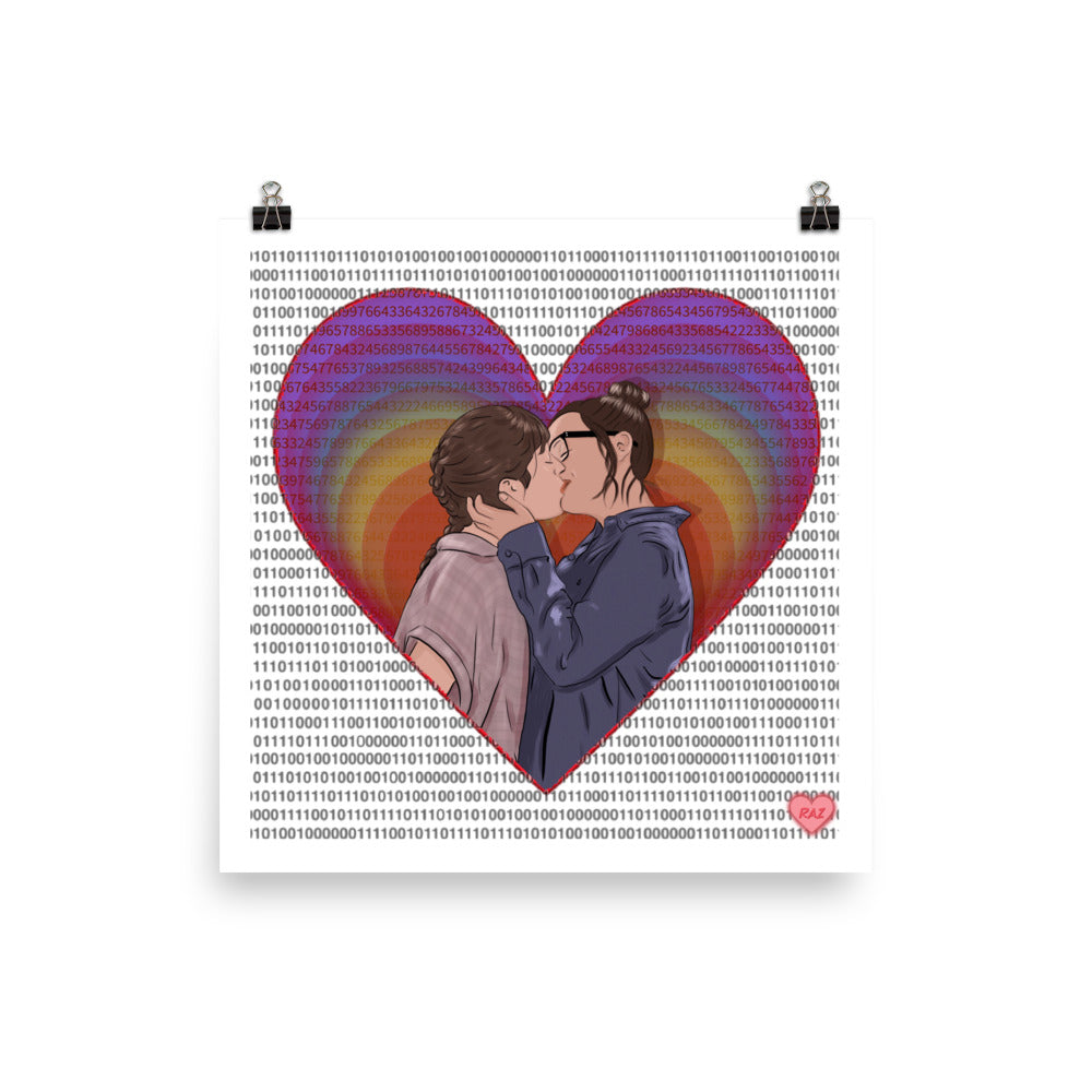 Non-Binary Heart Print