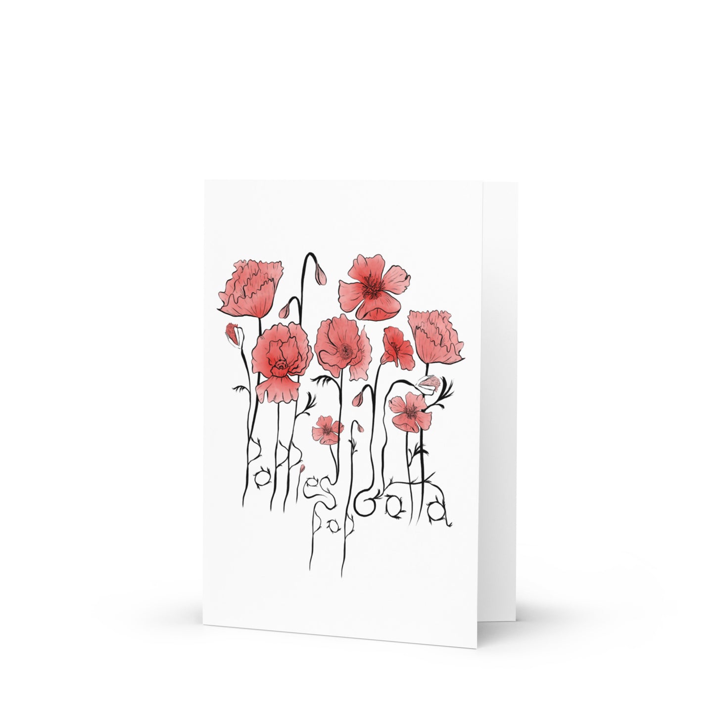 Poppies Gotta Pop Greeting Card