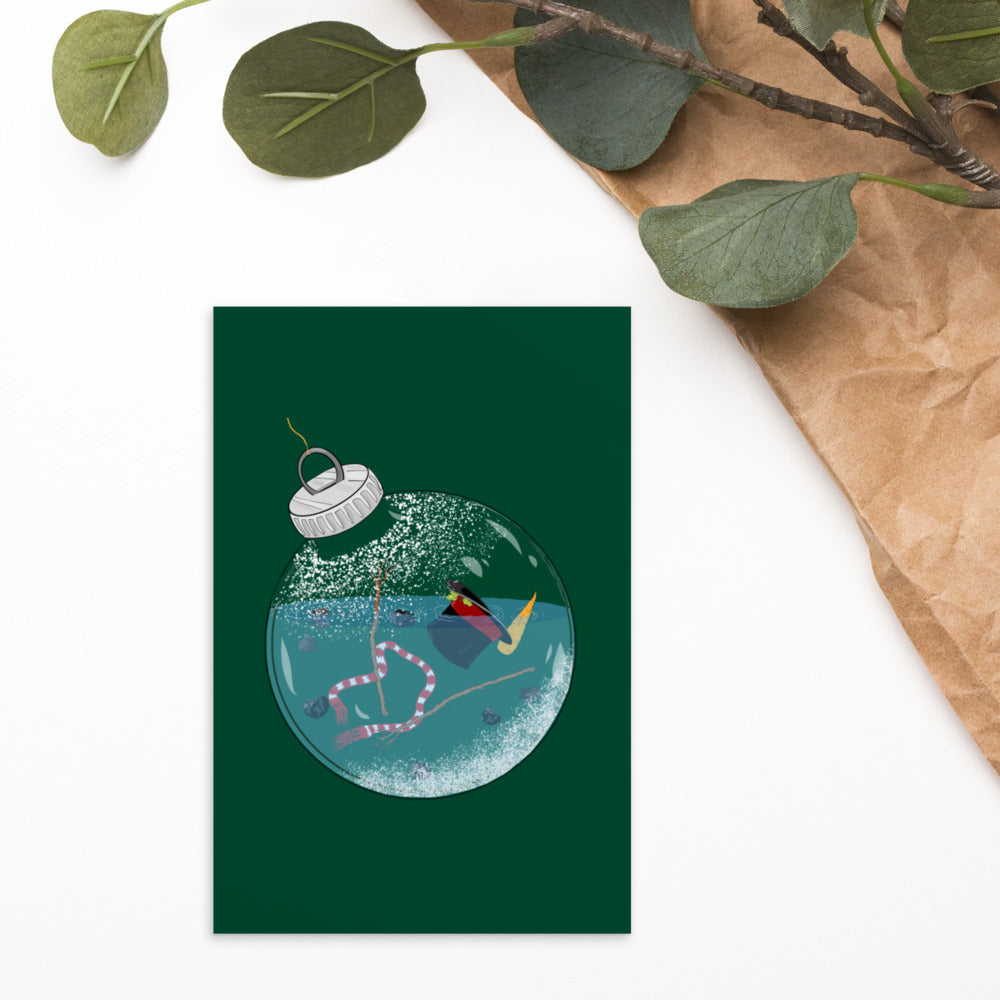 Melted Snowman Postcard