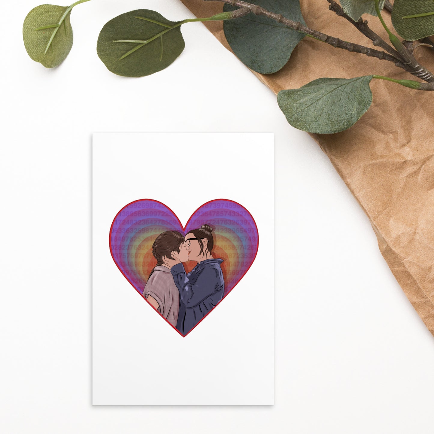 Non-Binary Heart Postcard